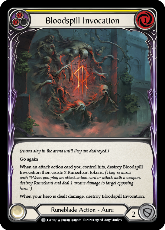 Bloodspill Invocation (Yellow) [U-ARC107] Unlimited Normal | Good Games North