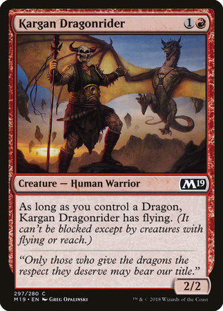 Kargan Dragonrider [Core Set 2019] | Good Games North