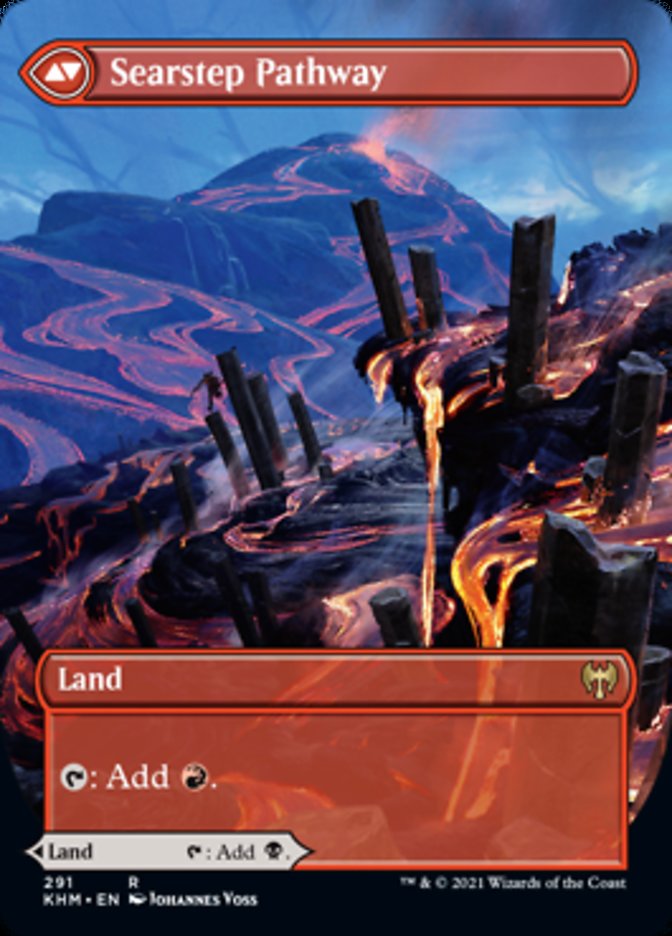 Blightstep Pathway // Searstep Pathway (Borderless Alternate Art) [Kaldheim] | Good Games North