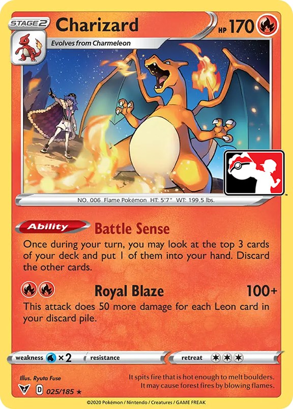 Charizard (025/185) [Prize Pack Series One] | Good Games North