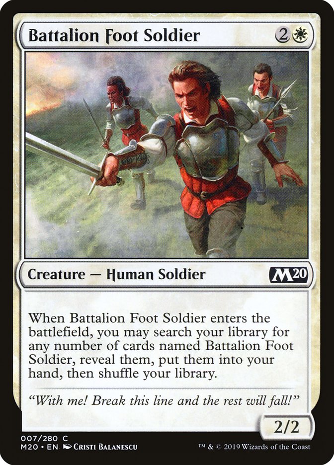 Battalion Foot Soldier [Core Set 2020] | Good Games North