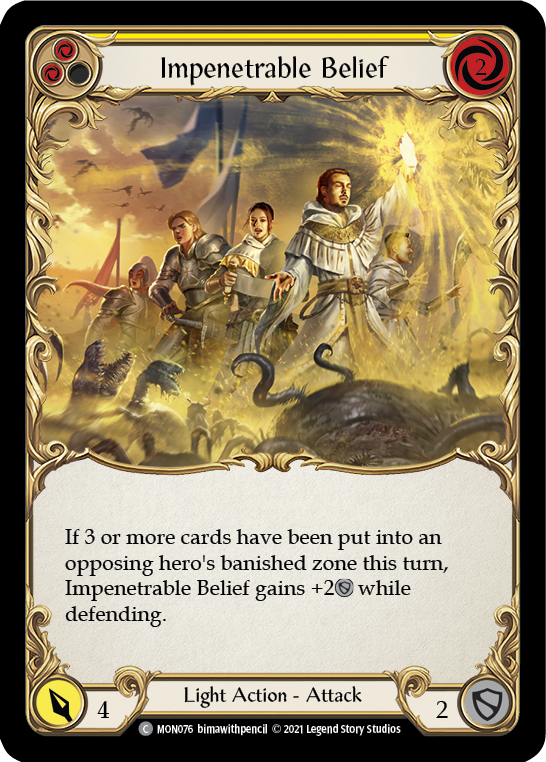 Impenetrable Belief (Yellow) [MON076] 1st Edition Normal | Good Games North