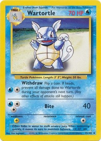 Wartortle (42/102) [Base Set Unlimited] | Good Games North