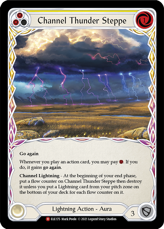 Channel Thunder Steppe [ELE175] (Tales of Aria)  1st Edition Rainbow Foil | Good Games North