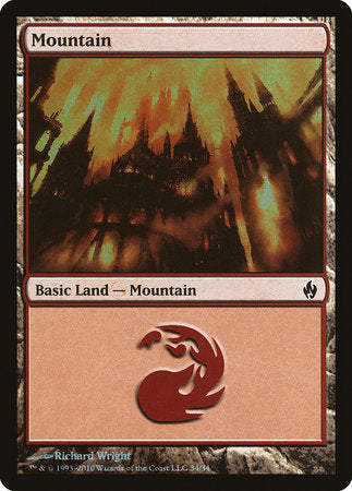Mountain (34) [Premium Deck Series: Fire and Lightning] | Good Games North