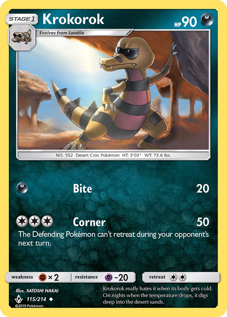 Krokorok (115/214) [Sun & Moon: Unbroken Bonds] | Good Games North