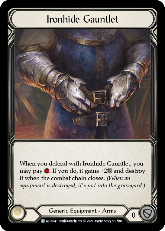 Ironhide Gauntlet [MON243-CF] 1st Edition Cold Foil | Good Games North
