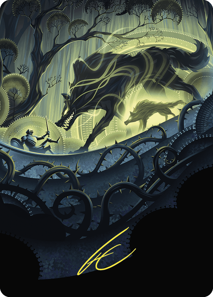 Unnatural Growth Art Card (Gold-Stamped Signature) [Wilds of Eldraine Art Series] | Good Games North