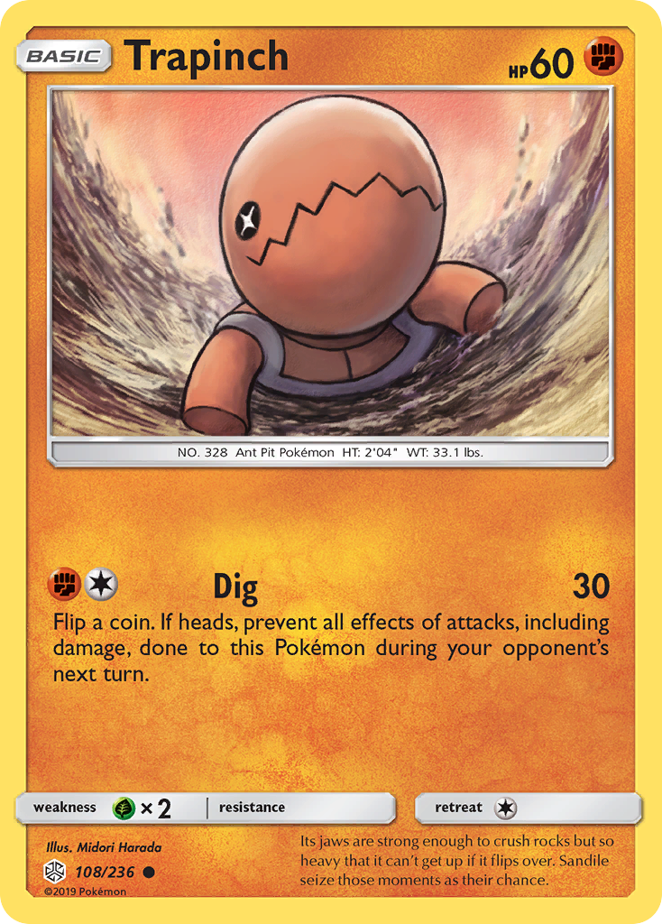 Trapinch (108/236) [Sun & Moon: Cosmic Eclipse] | Good Games North