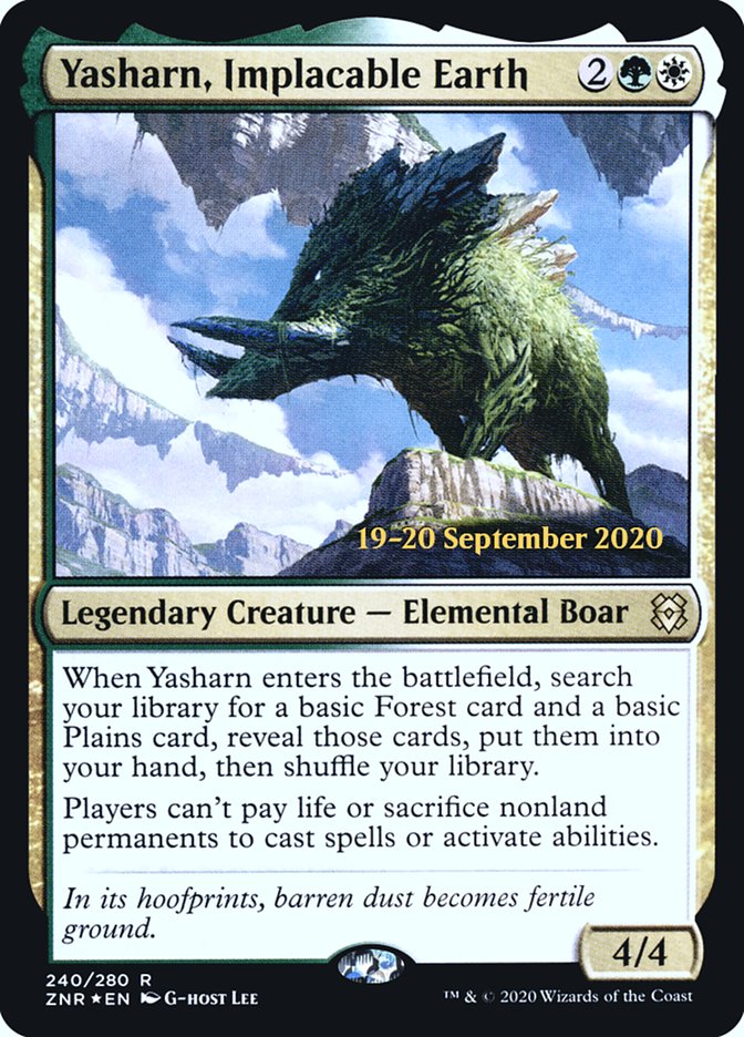Yasharn, Implacable Earth  [Zendikar Rising Prerelease Promos] | Good Games North
