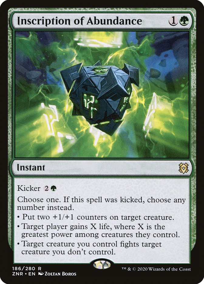 Inscription of Abundance [Zendikar Rising] | Good Games North