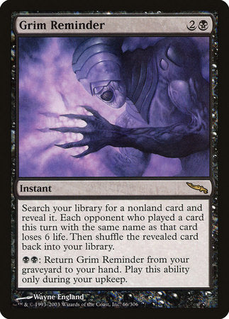 Grim Reminder [Mirrodin] | Good Games North