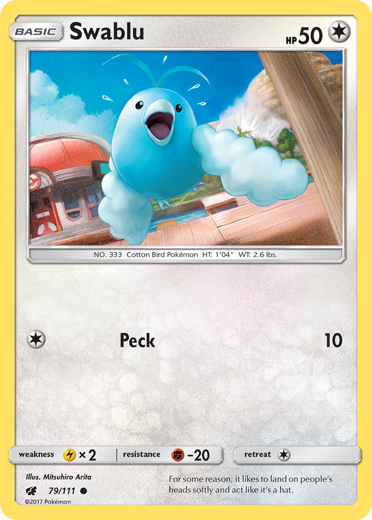 Swablu (79/111) [Sun & Moon: Crimson Invasion] | Good Games North