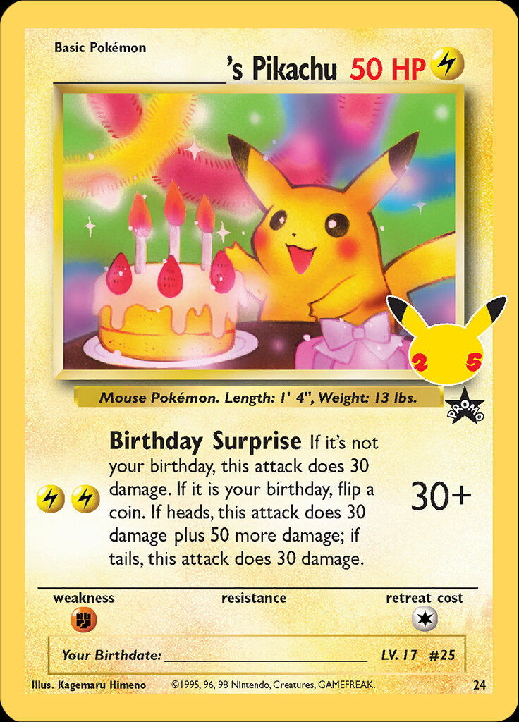 _____'s Pikachu (24) [Celebrations: 25th Anniversary - Classic Collection] | Good Games North