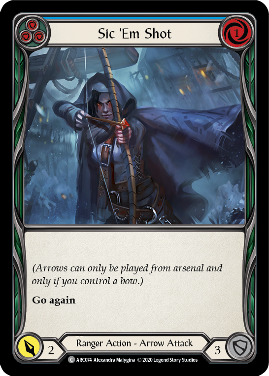 Sic 'Em Shot (Blue) [U-ARC074] Unlimited Rainbow Foil | Good Games North