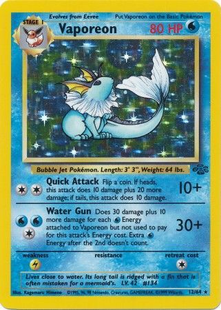 Vaporeon (12/64) [Jungle Unlimited] | Good Games North