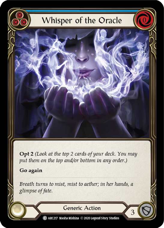 Whisper of the Oracle (Blue) [U-ARC217] Unlimited Rainbow Foil | Good Games North