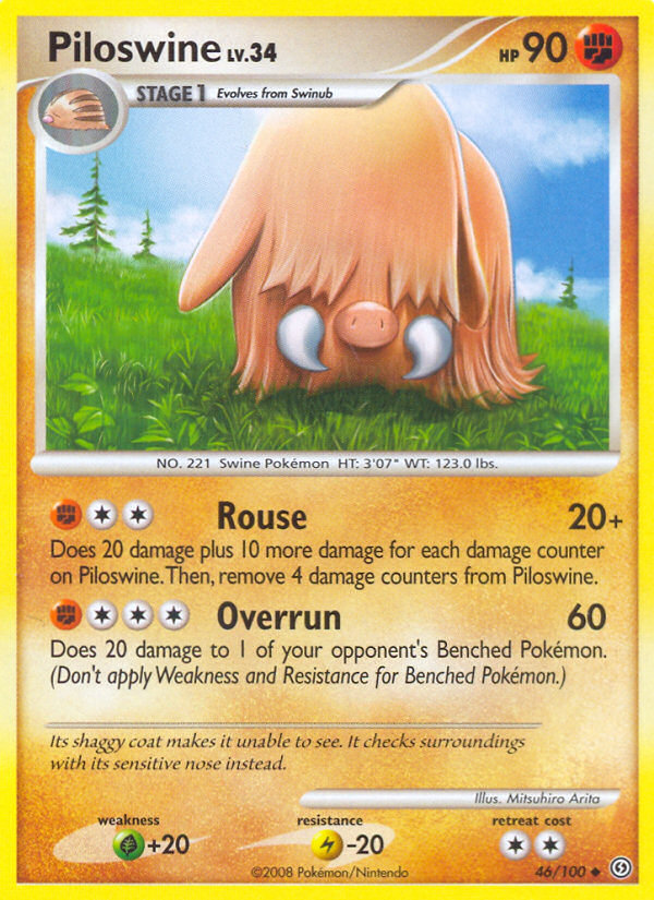 Piloswine (46/100) [Diamond & Pearl: Stormfront] | Good Games North