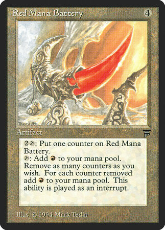 Red Mana Battery [Legends] | Good Games North