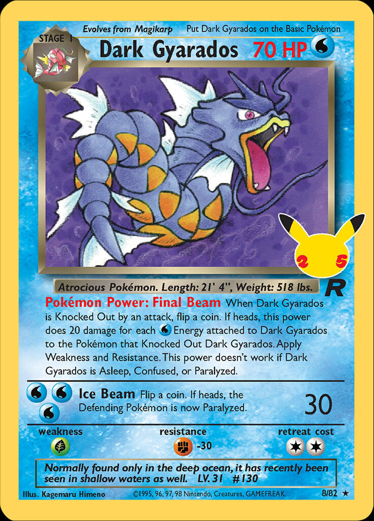 Dark Gyarados (8/82) [Celebrations: 25th Anniversary - Classic Collection] | Good Games North
