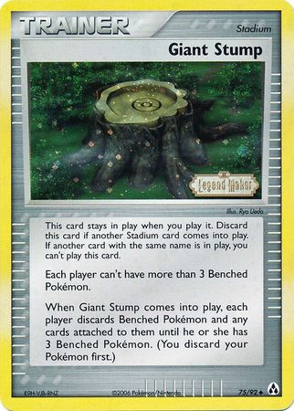 Giant Stump (75/92) (Stamped) [EX: Legend Maker] | Good Games North