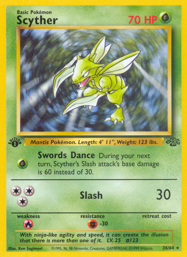 Scyther (26/64) [Jungle 1st Edition] | Good Games North