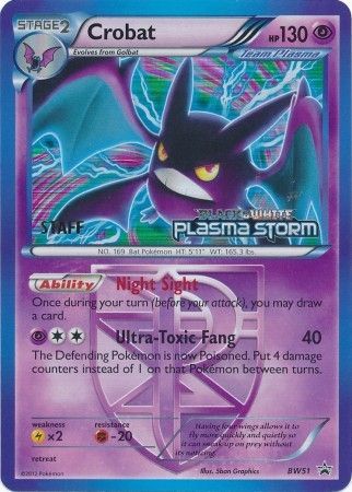 Crobat Team Plasma (BW51) (Staff Prerelease Promo) [Black & White: Black Star Promos] | Good Games North
