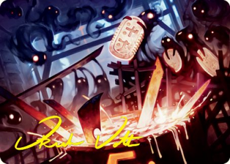 Smoke Spirits' Aid Art Card (Gold-Stamped Signature) [Kamigawa: Neon Dynasty Art Series] | Good Games North