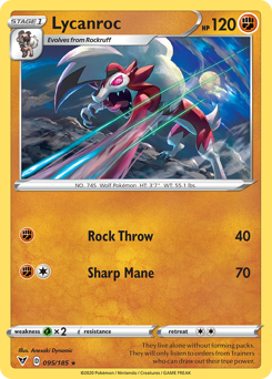 Lycanroc (095/185) [Sword & Shield: Vivid Voltage] | Good Games North
