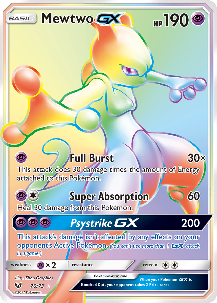 Mewtwo GX (76/73) [Sun & Moon: Shining Legends] | Good Games North