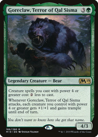 Goreclaw, Terror of Qal Sisma [Core Set 2019] | Good Games North