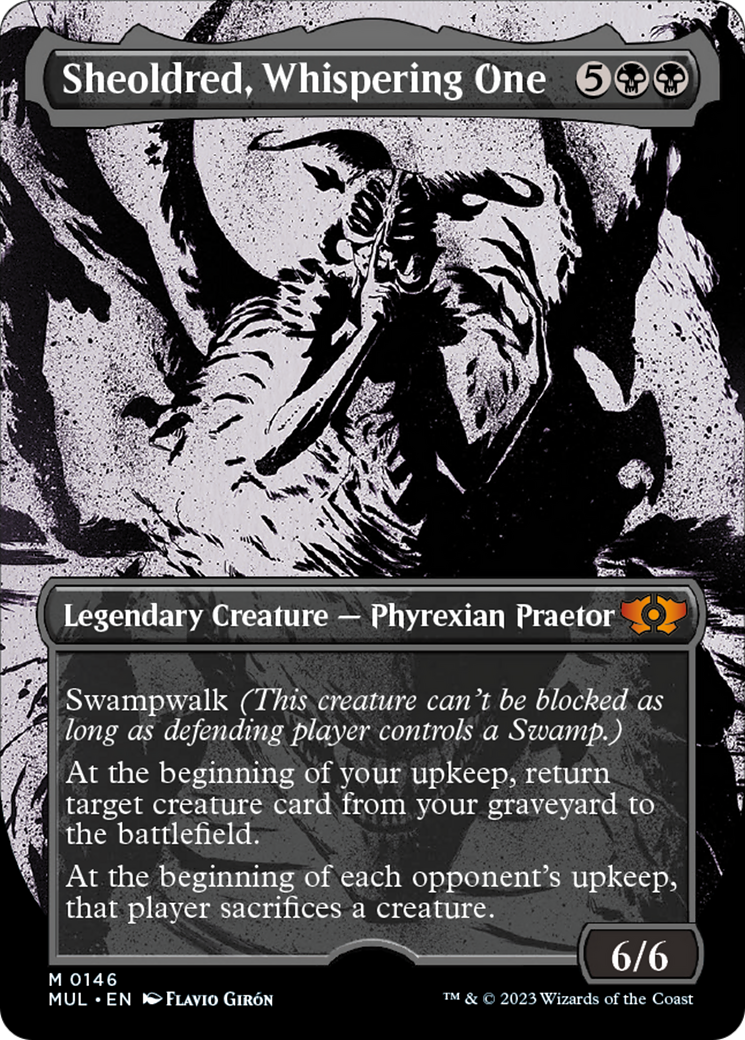 Sheoldred, Whispering One (Halo Foil) [Multiverse Legends] | Good Games North