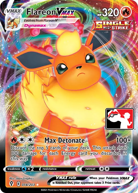 Flareon VMAX (018/203) [Prize Pack Series One] | Good Games North