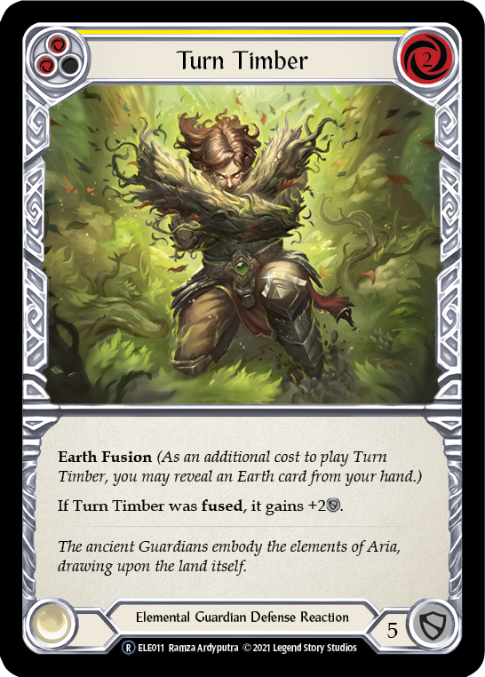 Turn Timber (Yellow) [U-ELE011] Unlimited Rainbow Foil | Good Games North