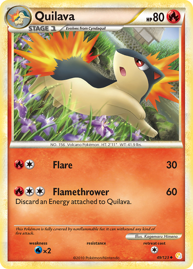 Quilava (49/123) [HeartGold & SoulSilver: Base Set] | Good Games North
