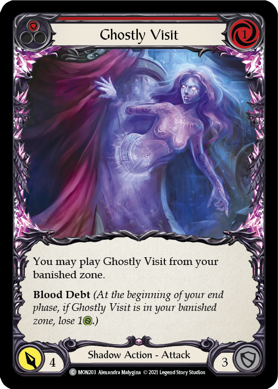 Ghostly Visit (Red) [MON203-RF] 1st Edition Rainbow Foil | Good Games North