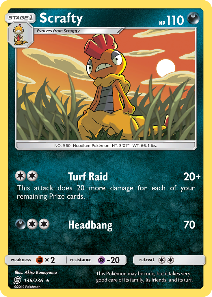 Scrafty (138/236) [Sun & Moon: Unified Minds] | Good Games North