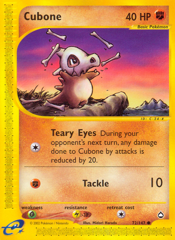Cubone (72/147) [Aquapolis] | Good Games North