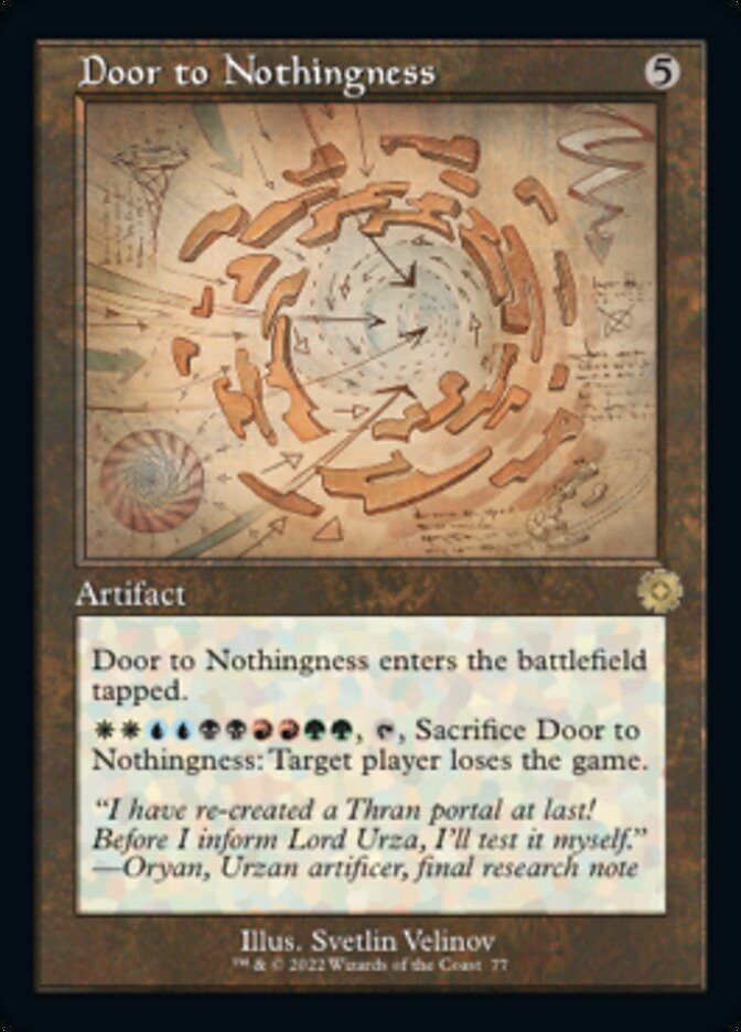 Door to Nothingness (Retro Schematic) [The Brothers' War Retro Artifacts] | Good Games North