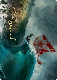 Run Ashore Art Card (Gold-Stamped Signature) [Kaldheim: Art Series] | Good Games North