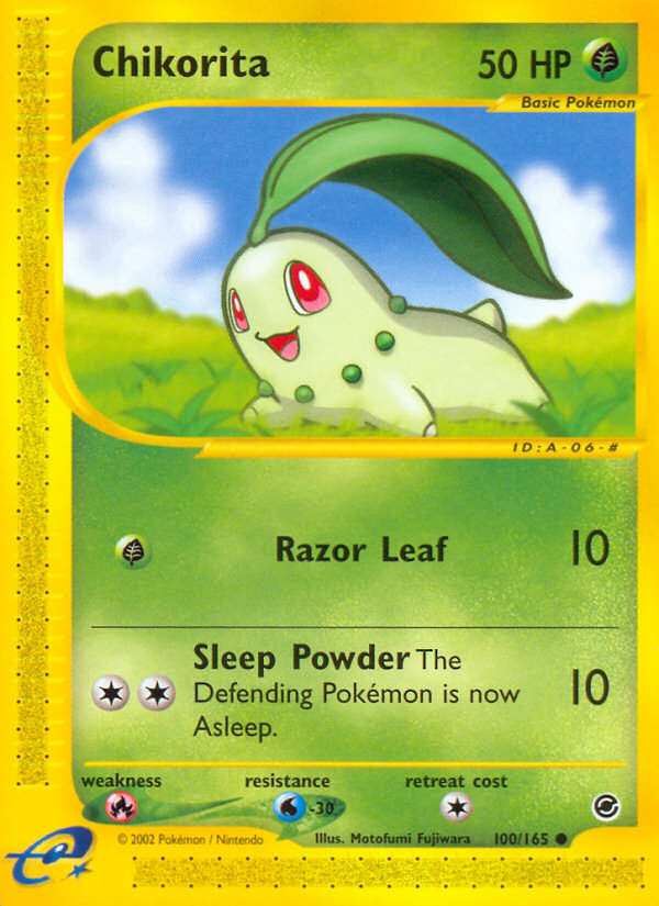 Chikorita (100/165) [Expedition: Base Set] | Good Games North