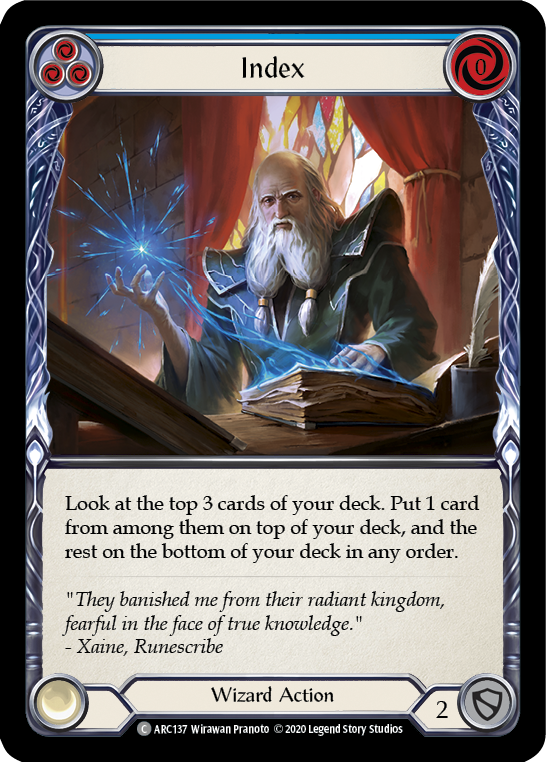 Index (Blue) [U-ARC137] Unlimited Rainbow Foil | Good Games North