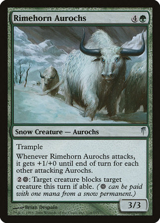 Rimehorn Aurochs [Coldsnap] | Good Games North