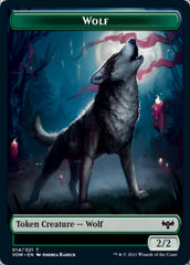 Zombie (008) // Wolf (014) Double-sided Token [Innistrad: Crimson Vow Tokens] | Good Games North