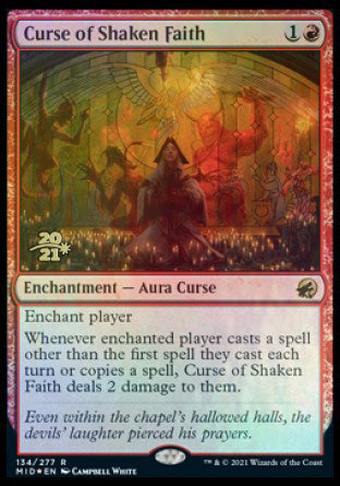 Curse of Shaken Faith [Innistrad: Midnight Hunt Prerelease Promos] | Good Games North