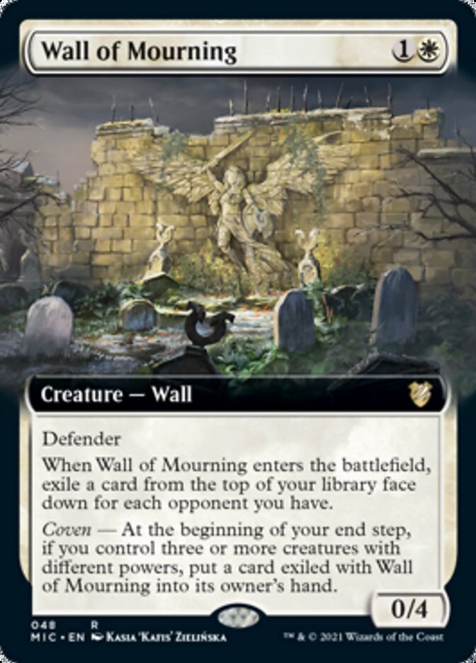 Wall of Mourning (Extended) [Innistrad: Midnight Hunt Commander] | Good Games North