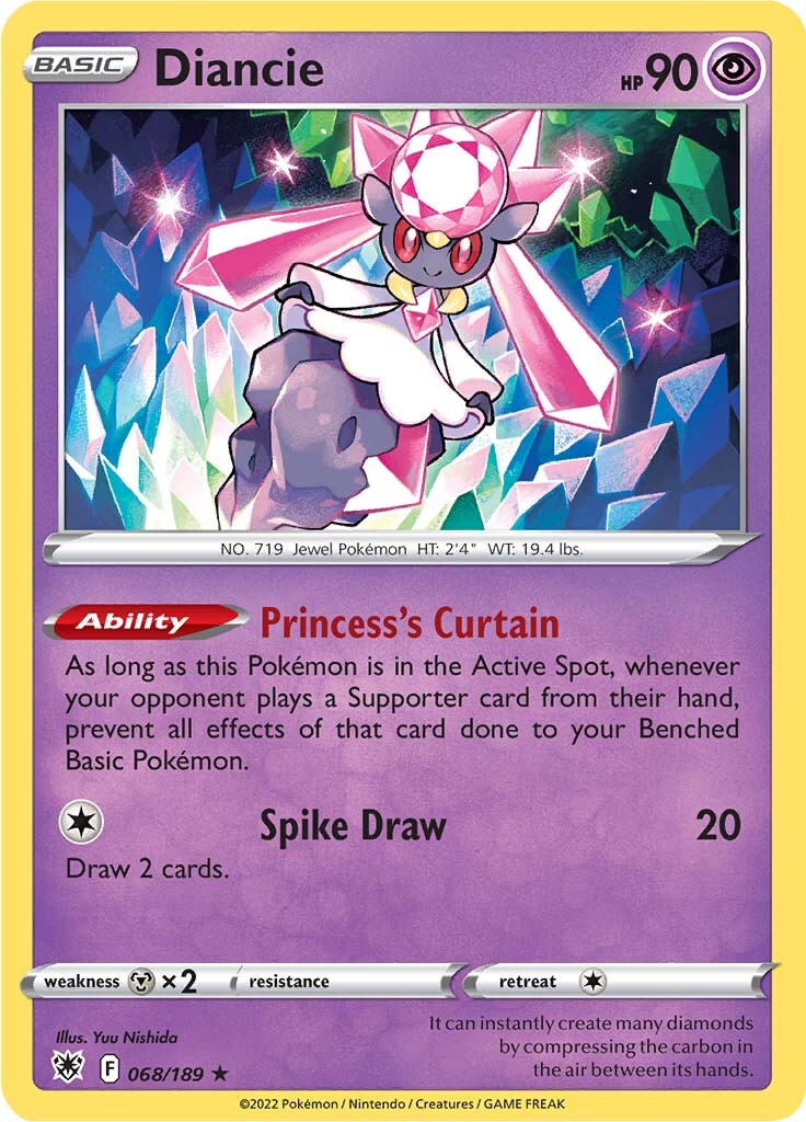 Diancie (068/189) [Sword & Shield: Astral Radiance] | Good Games North