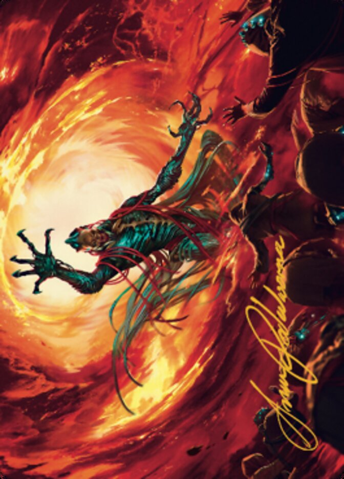 Gix, Yawgmoth Praetor Art Card (Gold-Stamped Signature) [The Brothers' War Art Series] | Good Games North