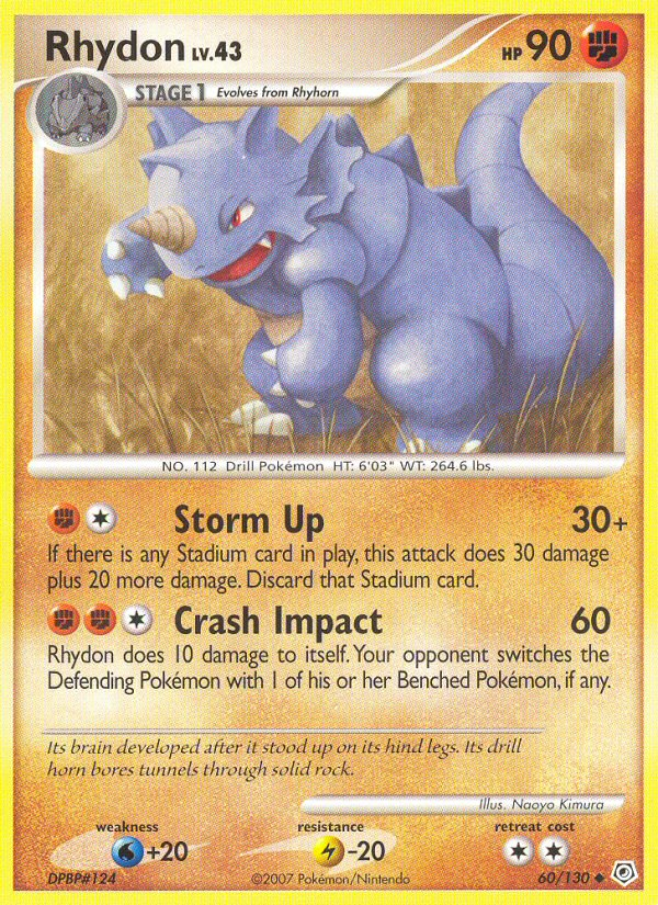 Rhydon (60/130) [Diamond & Pearl: Base Set] | Good Games North