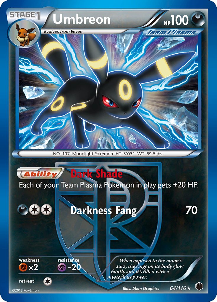 Umbreon (64/116) (Moltres Legendary Battle Deck) (Theme Deck Exclusive) [Black & White: Plasma Freeze] | Good Games North